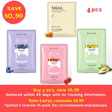 Charger l'image dans la galerie, BEOTUA Face Mask Natural Fruit Extracts Hyaluronic Acid Facial Masks Moisturizing anti acne aging whitening Skin Care Masks