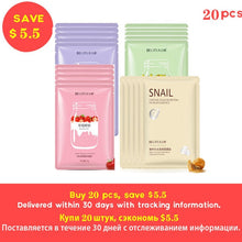 Charger l'image dans la galerie, BEOTUA Face Mask Natural Fruit Extracts Hyaluronic Acid Facial Masks Moisturizing anti acne aging whitening Skin Care Masks