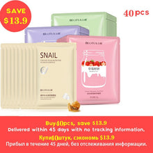 Charger l'image dans la galerie, BEOTUA Face Mask Natural Fruit Extracts Hyaluronic Acid Facial Masks Moisturizing anti acne aging whitening Skin Care Masks