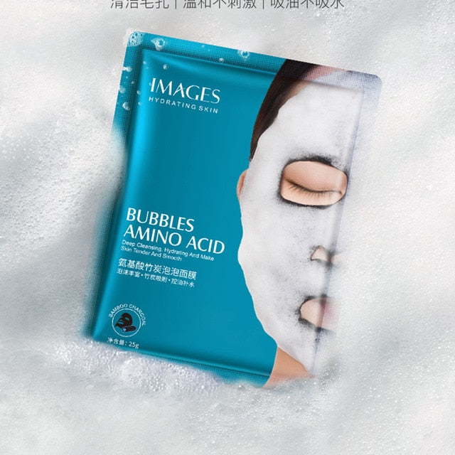 1pcs Original Korean Skin Care Moisture Face Bubble Mask Facial Mask Amino Acid 25g Whitening Deep Purifying Charcoal O2