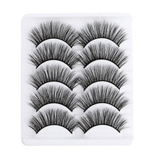 Charger l&#39;image dans la galerie, 5 pairs 5D Mink Eyelashes Natural False Eyelashes Lashes Soft Fake Eyelashes Extension Makeup Wholesale