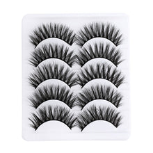 Charger l&#39;image dans la galerie, 5 pairs 5D Mink Eyelashes Natural False Eyelashes Lashes Soft Fake Eyelashes Extension Makeup Wholesale