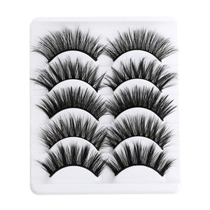 5 pairs 5D Mink Eyelashes Natural False Eyelashes Lashes Soft Fake Eyelashes Extension Makeup Wholesale