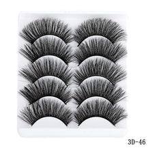 Charger l&#39;image dans la galerie, 5 pairs 5D Mink Eyelashes Natural False Eyelashes Lashes Soft Fake Eyelashes Extension Makeup Wholesale