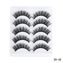 Charger l&#39;image dans la galerie, 5 pairs 5D Mink Eyelashes Natural False Eyelashes Lashes Soft Fake Eyelashes Extension Makeup Wholesale