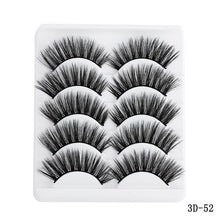 Charger l&#39;image dans la galerie, 5 pairs 5D Mink Eyelashes Natural False Eyelashes Lashes Soft Fake Eyelashes Extension Makeup Wholesale