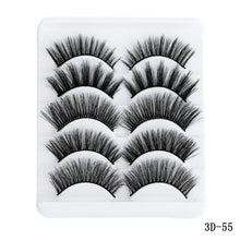 Charger l&#39;image dans la galerie, 5 pairs 5D Mink Eyelashes Natural False Eyelashes Lashes Soft Fake Eyelashes Extension Makeup Wholesale