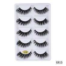 Charger l&#39;image dans la galerie, 5 pairs 5D Mink Eyelashes Natural False Eyelashes Lashes Soft Fake Eyelashes Extension Makeup Wholesale