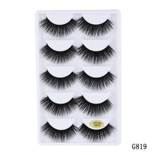 Charger l&#39;image dans la galerie, 5 pairs 5D Mink Eyelashes Natural False Eyelashes Lashes Soft Fake Eyelashes Extension Makeup Wholesale