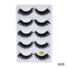 Charger l&#39;image dans la galerie, 5 pairs 5D Mink Eyelashes Natural False Eyelashes Lashes Soft Fake Eyelashes Extension Makeup Wholesale