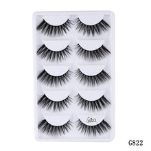 Charger l&#39;image dans la galerie, 5 pairs 5D Mink Eyelashes Natural False Eyelashes Lashes Soft Fake Eyelashes Extension Makeup Wholesale