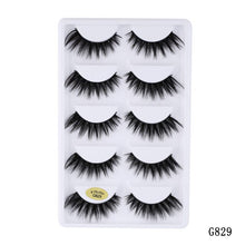 Charger l&#39;image dans la galerie, 5 pairs 5D Mink Eyelashes Natural False Eyelashes Lashes Soft Fake Eyelashes Extension Makeup Wholesale