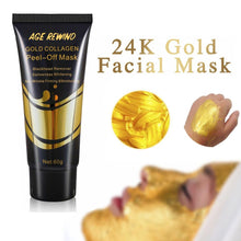 Charger l&#39;image dans la galerie, 24K Gold Collagen Facial Mask Anti Aging Whitening Wrinkle Lifting firming to blackheads Smooth Tear Peel Off Masks Skin Care