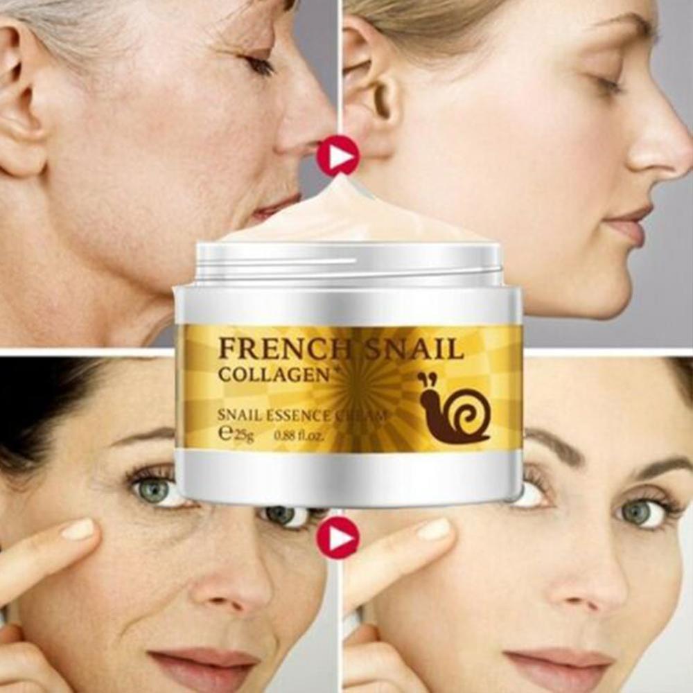 25g Health Snail Cream Hyaluronic Acid Moisturizer Anti Wrinkle Anti Aging Nourishing Serum Collagen Day Cream Skin Care