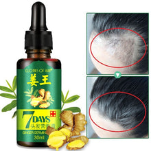 Charger l&#39;image dans la galerie, Hair Essential Oil Hair Care Oil Hairdressing Hair Repair Mask Ginger King 7 Days Essential Oil Dry and Damaged Hair Nutrition