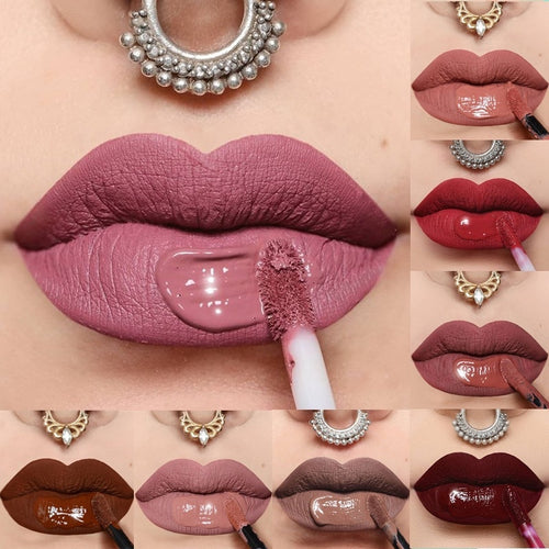 24 Color Lipsticks Matte Waterproof Red Lip Gloss Mate Makeup Long Lasting Nude Brown Women Lips Liquid Lipstick Lippenstift