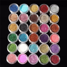 Charger l&#39;image dans la galerie, 2019 New 30Pcs Glitter Eyeshadow Eye Makeup Shimmer Powder Pigment Nail Cosmetic Glitters Mixed Colors