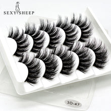 Charger l&#39;image dans la galerie, SEXYSHEEP 5Pairs 3D Mink Hair False Eyelashes Natural/Thick Long Eye Lashes Wispy Makeup Beauty Extension Tools