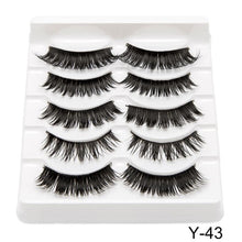 Charger l&#39;image dans la galerie, SEXYSHEEP 5Pairs 3D Mink Hair False Eyelashes Natural/Thick Long Eye Lashes Wispy Makeup Beauty Extension Tools