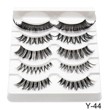 Charger l&#39;image dans la galerie, SEXYSHEEP 5Pairs 3D Mink Hair False Eyelashes Natural/Thick Long Eye Lashes Wispy Makeup Beauty Extension Tools