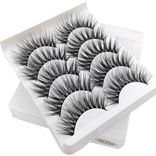 Charger l&#39;image dans la galerie, SEXYSHEEP 5Pairs 3D Mink Hair False Eyelashes Natural/Thick Long Eye Lashes Wispy Makeup Beauty Extension Tools